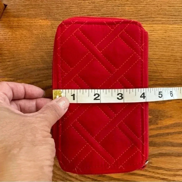 Vera Bradley, Quilted, RFID Card Case, Wallet, Red, 7”x4”x1.5” - Picture 7 of 9